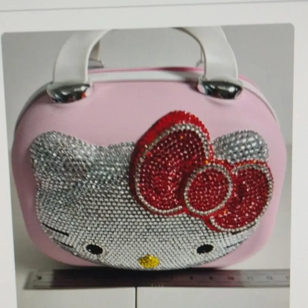 Hello Kitty Hard-Shell Travel Cosmetic Case with Mirror & Luggage Strap